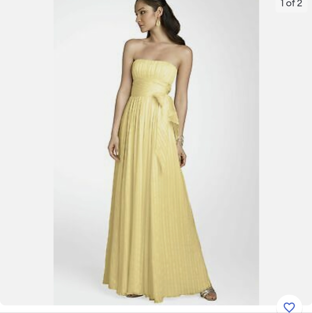 BCBG Yellow Silk Gown